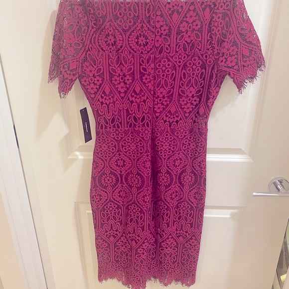 LuLu’s Lace, Raspberry Color Dress, Size Large - Picture 2 of 3